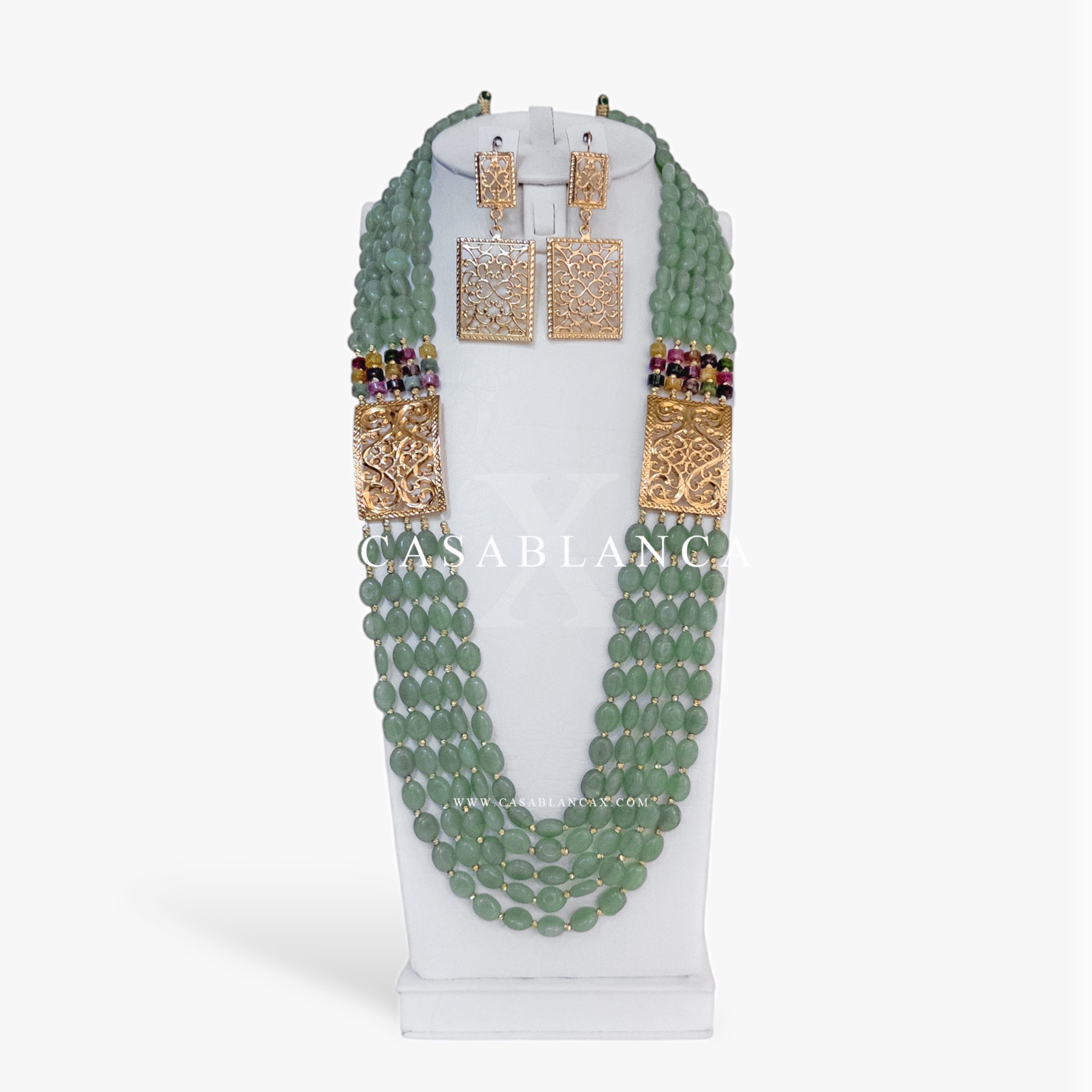 Gouden Ketting Mint Groen Set - Aiza – Bild 9