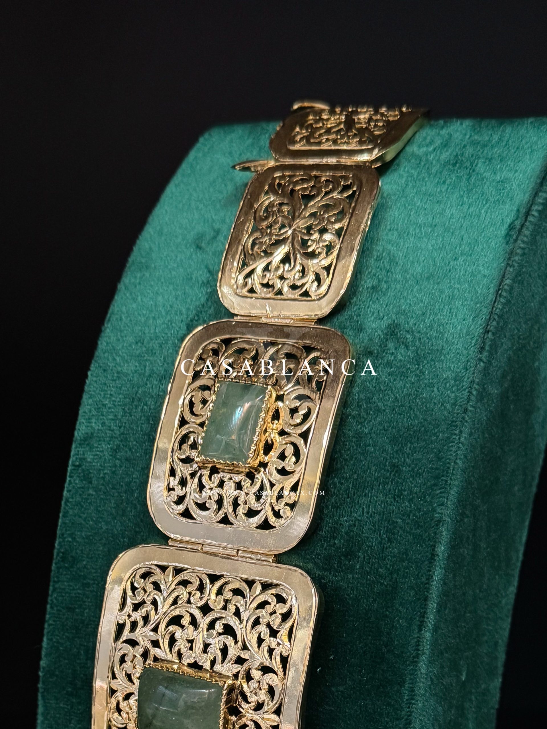 Mdamma Marokkaanse Ceintuur Goud Groen Mint - Ombrelia - immagine 3