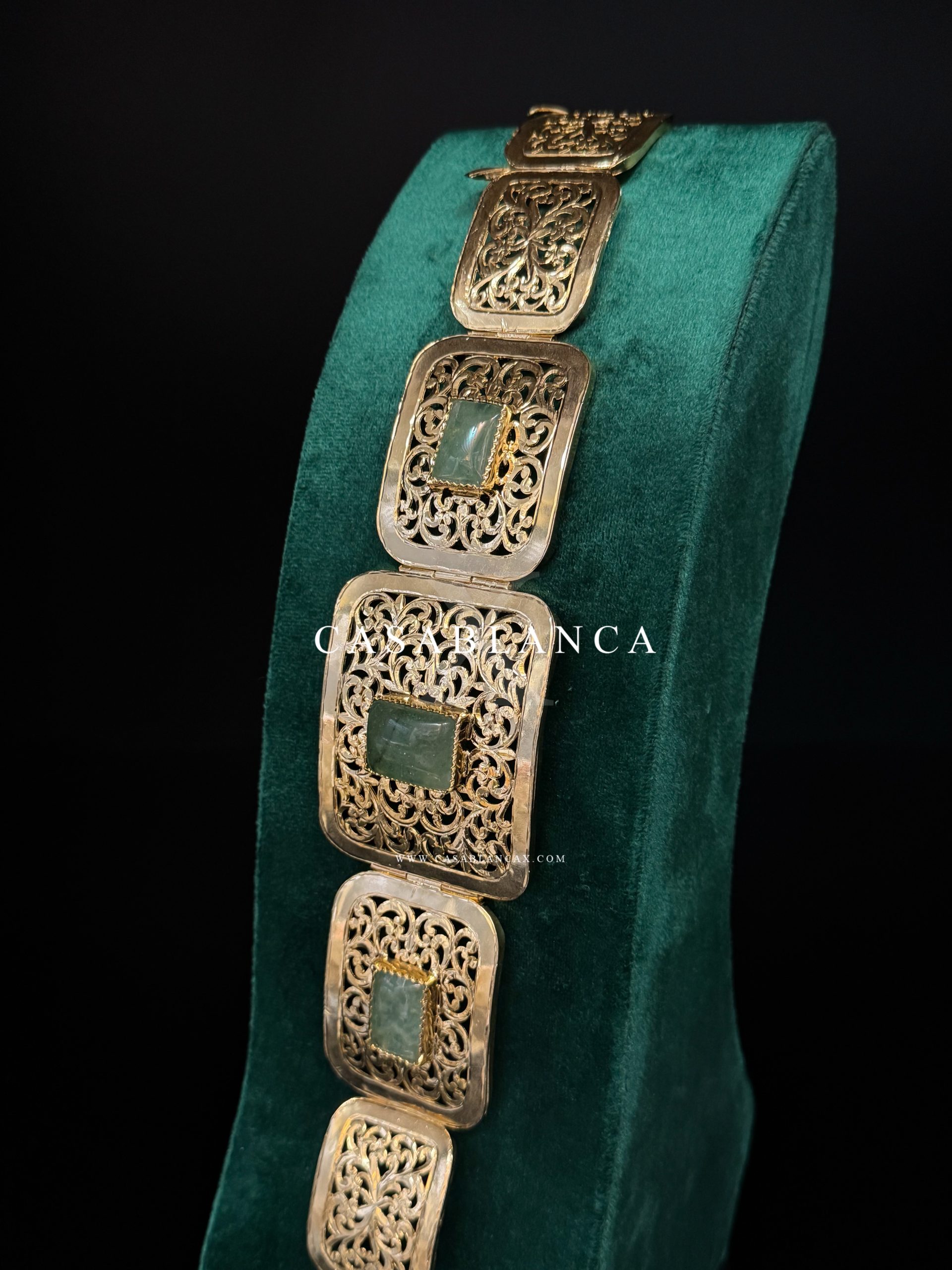Mdamma Marokkaanse Ceintuur Goud Groen Mint - Ombrelia - immagine 2