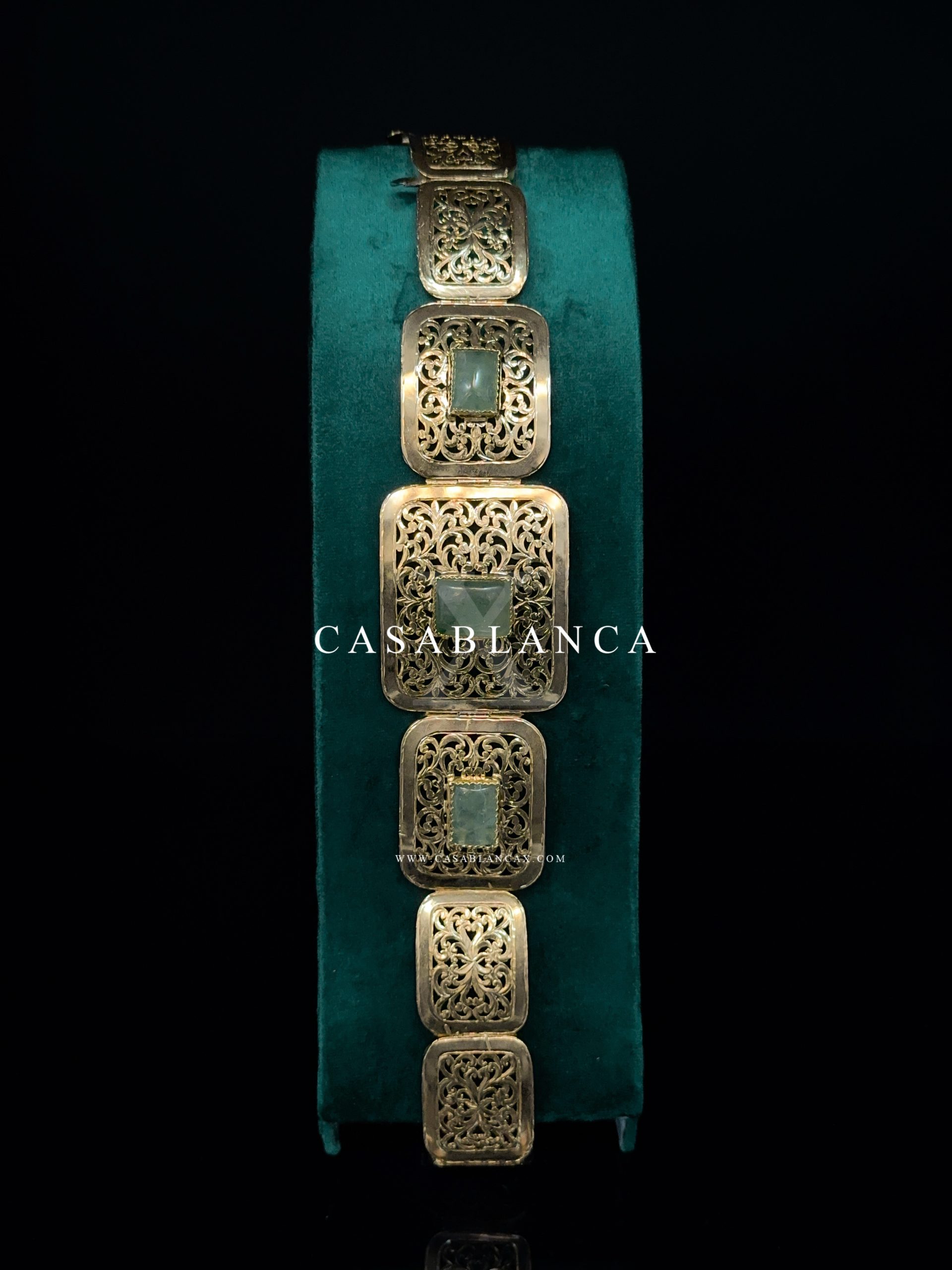 Cintura marocchina Mdamma Oro Verde Menta - Ombrelia