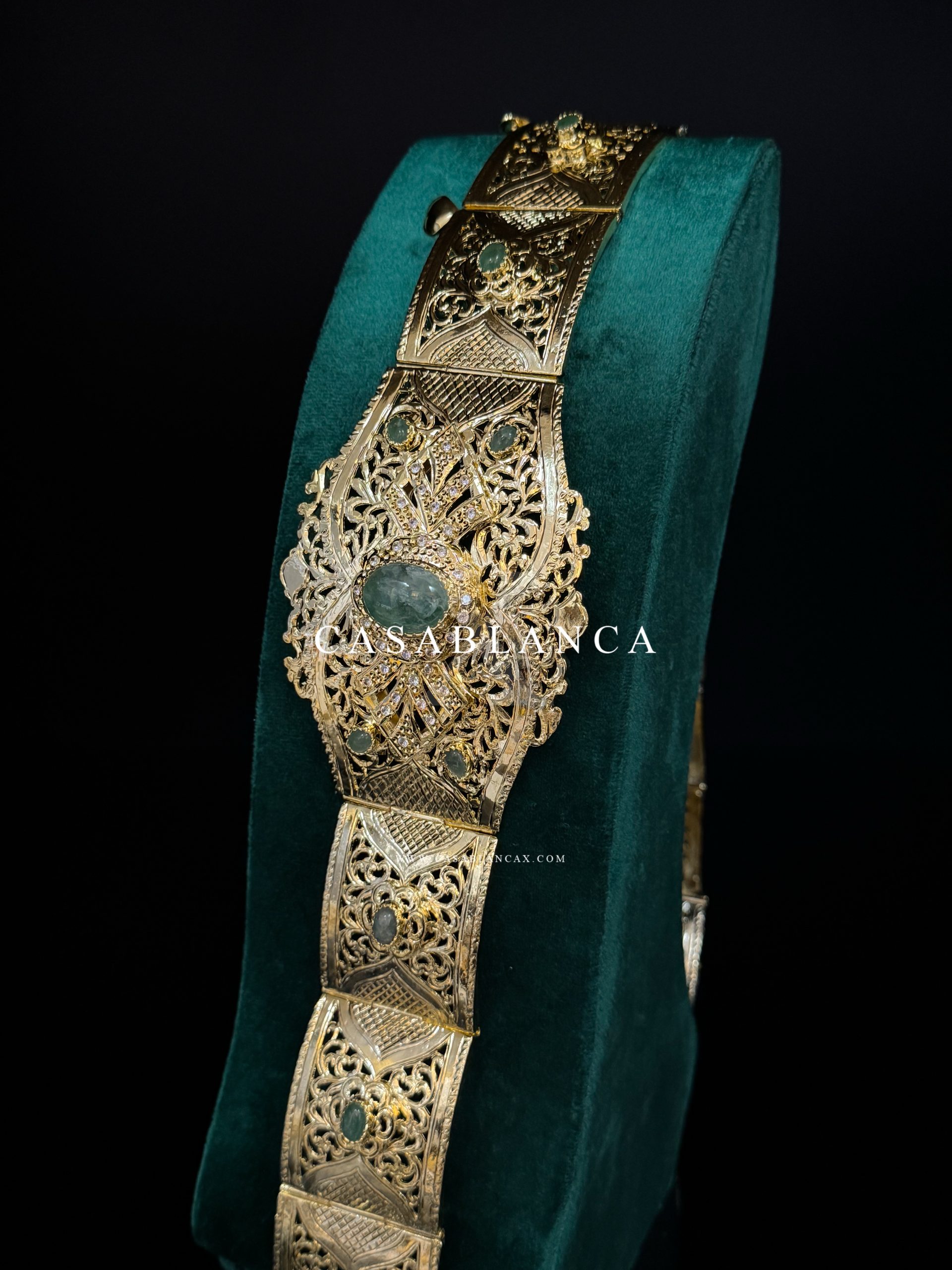 Marokkaanse Ceintuur Mdamma Riem Goud Mint - Solennea - immagine 3