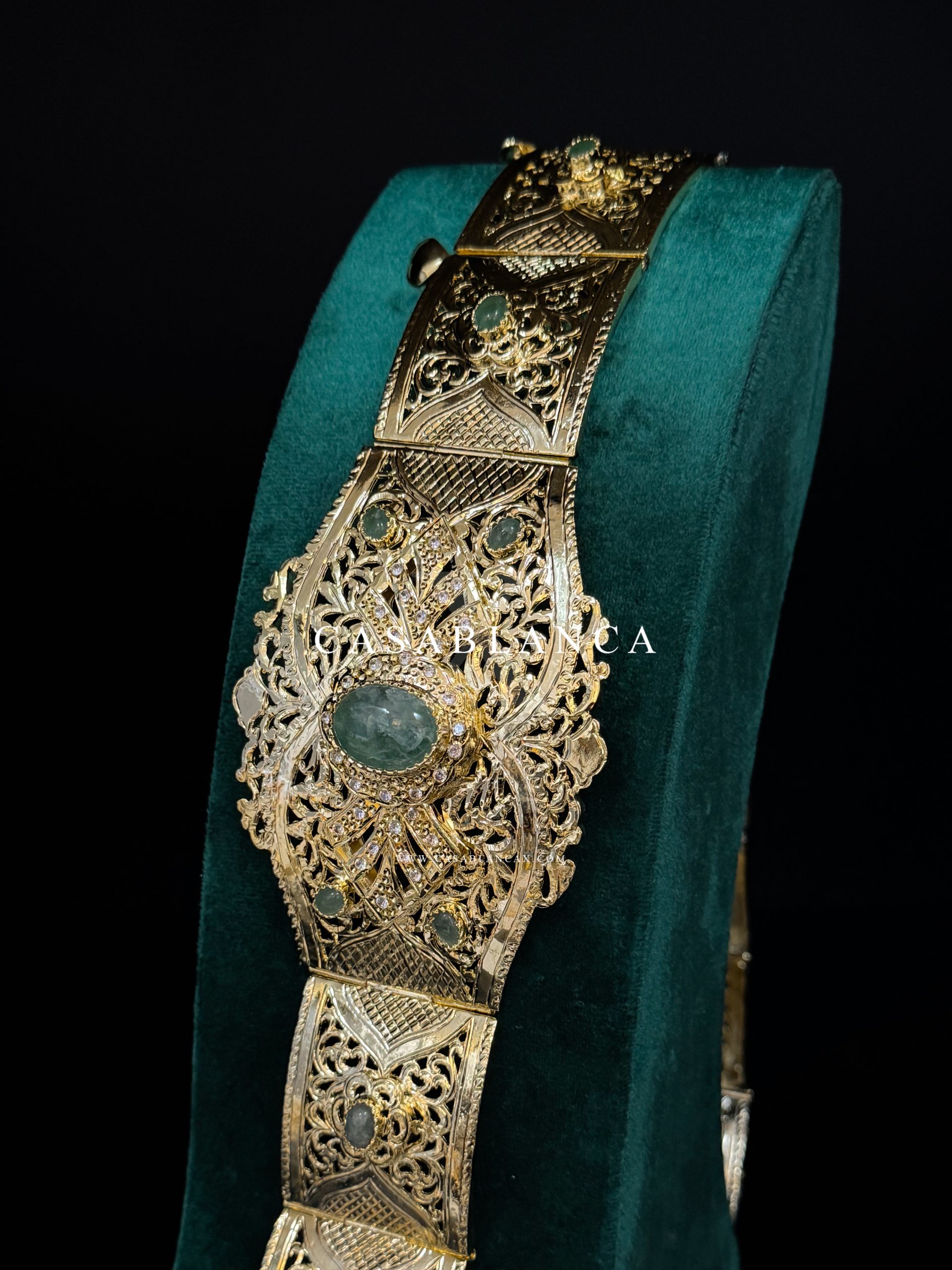 Marokkaanse Ceintuur Mdamma Riem Goud Mint - Solennea - immagine 2