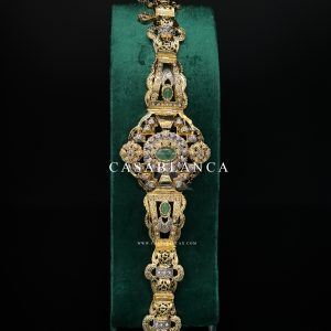 Cintura Dorata con Pietre Verdi - Verola
